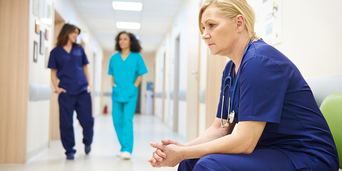 depressed healthcare worker