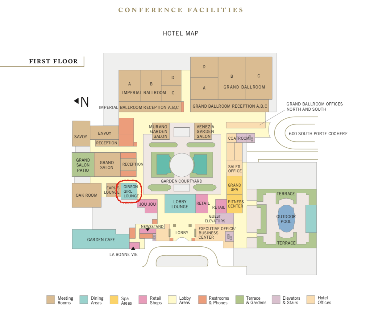 Conference Facilities - Hotel Map