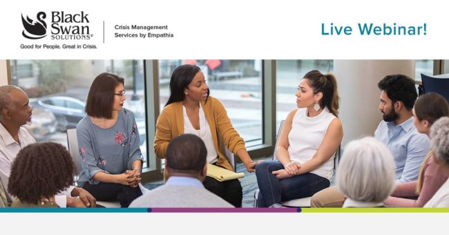 Black Swan Solutions presents “Crisis Management Series: Family and Survivor Assistance Centers” Webinar Black Swan Solutions presents “Crisis Management Series: Family and Survivor Assistance Centers” Webinar