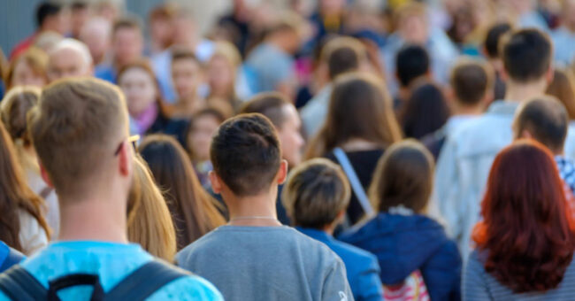 Blog Featured Image – Crowd Safety Tips Crowd of people on the street. No recognizable faces