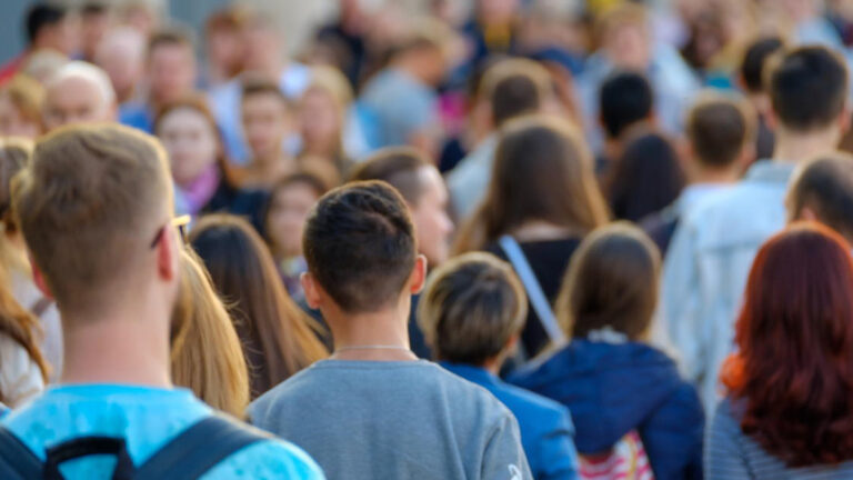Blog Featured Image – Crowd Safety Tips Crowd of people on the street. No recognizable faces