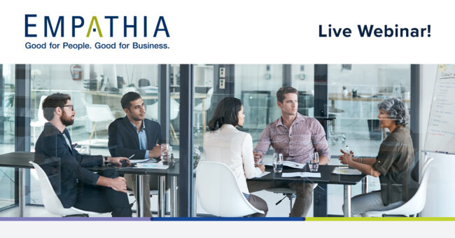 CIR:FAC Webinar Blog Header – Crisis Leadership Coaching in Highly Politicized Environments – March 24 New Empathia Webinar - Shot of a group of businesspeople having a meeting in a modern office