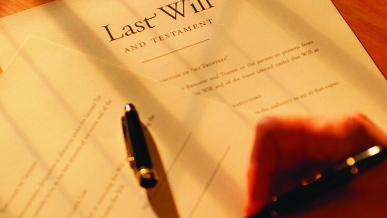 Estate Planning Hands signing will