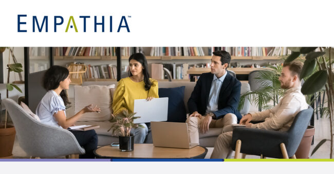 Featured Image – CIR:FAC Webinar Blog Post – Dec 2024 Multiethnic group of business colleagues discussing teamwork strategy, talking in meeting co-working space, sitting on couch. Manager explaining creative ideas for brainstorming, speaking