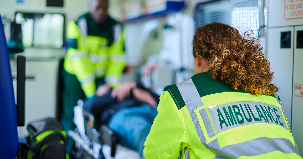 Featured Image – Episode 28- First Responder Mental Health Pt 1 ambulance paramedic portrait