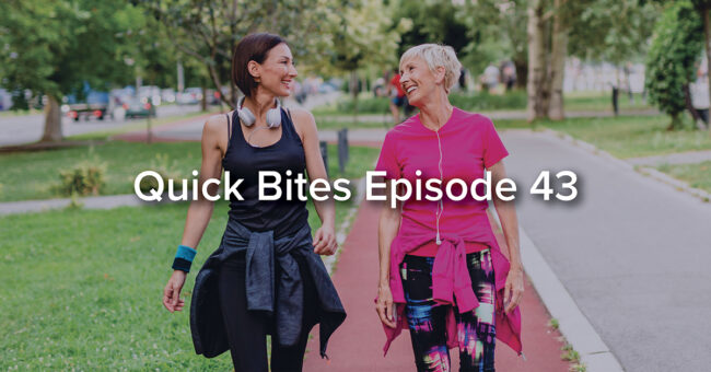 Featured Image – Quick Bites Episode 43 – Movement and Mental Health Quick Bites Episode 43 - Movement and Mental Health