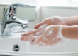 washing hands with soap