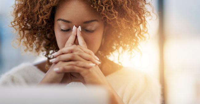 A woman trying to follow these tips for managing negative self-talk