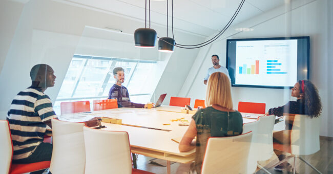 Podcast Featured Image – Episode 52 Cover Company team meeting organizing branding and public relations messaging