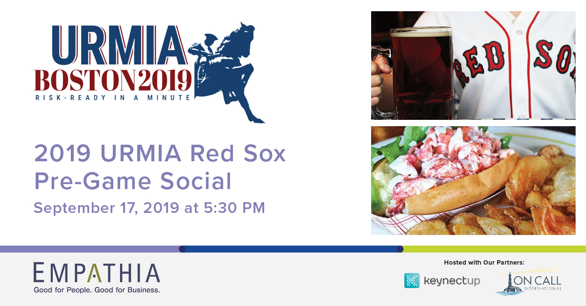 URMIAs Web Graphic NEW 2019 URMIA Red Sox Pre-game reception