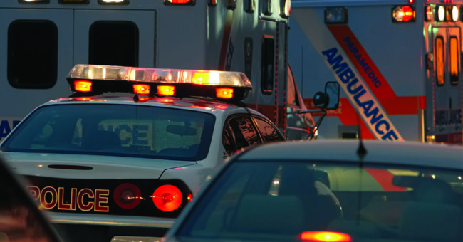 Violent Events in the News Emergency Vehicles at Night