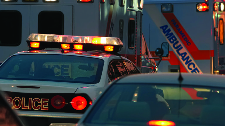 Violent Events in the News Emergency Vehicles at Night