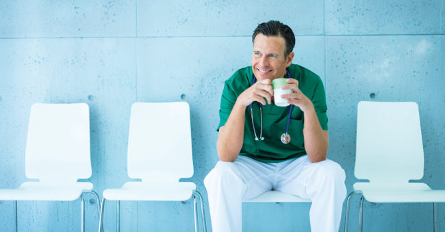 physician-self-care-featured-image Surgeon relaxing after operation.